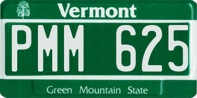 VT license plate PMM625