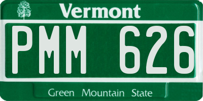 VT license plate PMM626