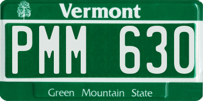 VT license plate PMM630