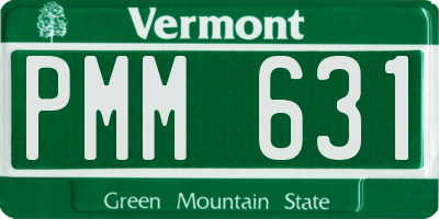VT license plate PMM631