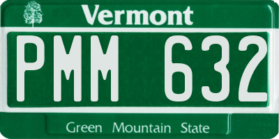 VT license plate PMM632
