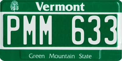 VT license plate PMM633