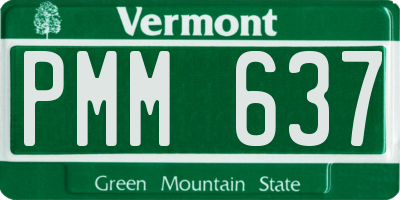 VT license plate PMM637