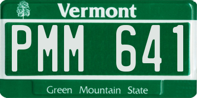 VT license plate PMM641