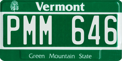 VT license plate PMM646