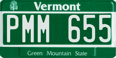 VT license plate PMM655