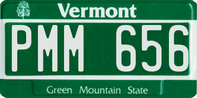 VT license plate PMM656