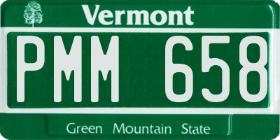 VT license plate PMM658