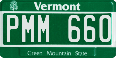 VT license plate PMM660