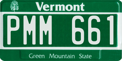 VT license plate PMM661