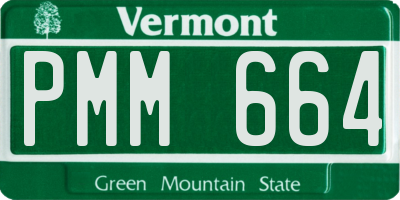 VT license plate PMM664