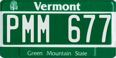 VT license plate PMM677