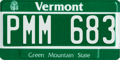 VT license plate PMM683