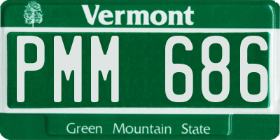 VT license plate PMM686