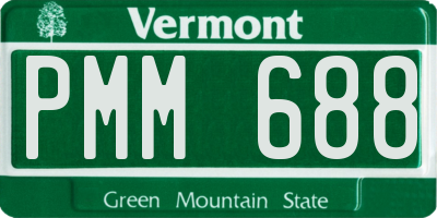 VT license plate PMM688