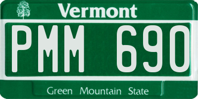 VT license plate PMM690