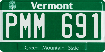 VT license plate PMM691