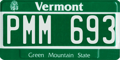 VT license plate PMM693