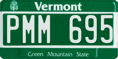 VT license plate PMM695