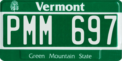 VT license plate PMM697