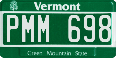 VT license plate PMM698