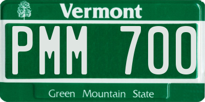 VT license plate PMM700