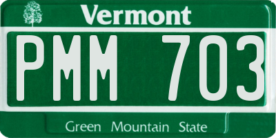VT license plate PMM703