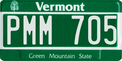 VT license plate PMM705
