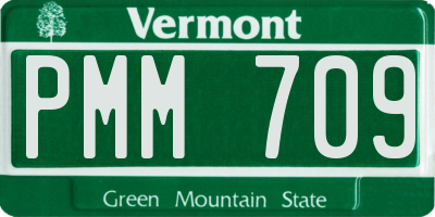 VT license plate PMM709