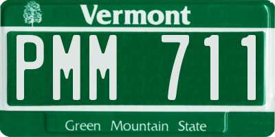 VT license plate PMM711