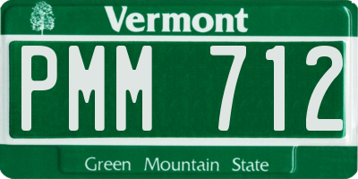 VT license plate PMM712