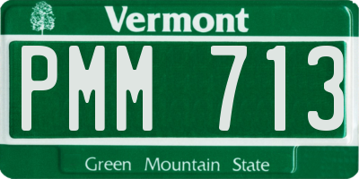 VT license plate PMM713
