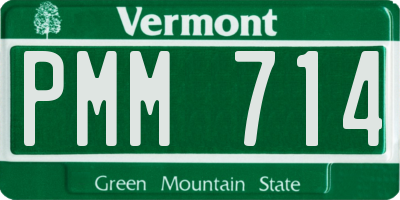 VT license plate PMM714