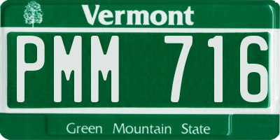 VT license plate PMM716