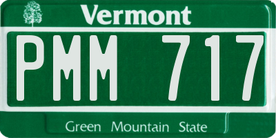 VT license plate PMM717