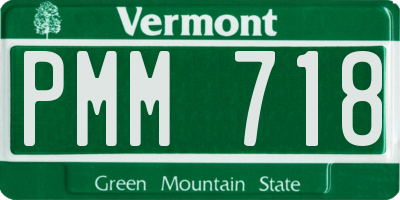 VT license plate PMM718