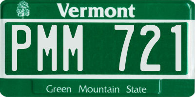 VT license plate PMM721