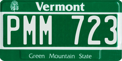 VT license plate PMM723