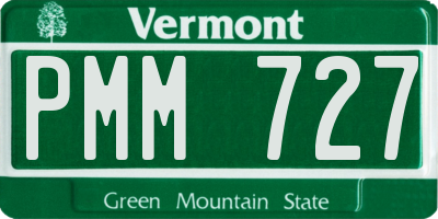 VT license plate PMM727