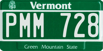 VT license plate PMM728