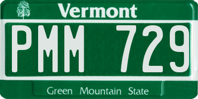 VT license plate PMM729