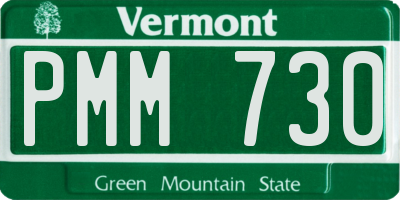 VT license plate PMM730