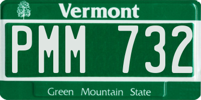 VT license plate PMM732