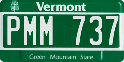 VT license plate PMM737