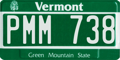 VT license plate PMM738