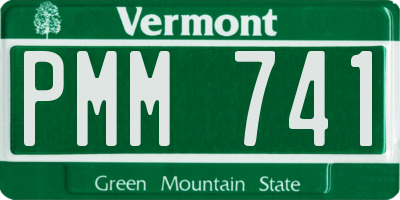 VT license plate PMM741