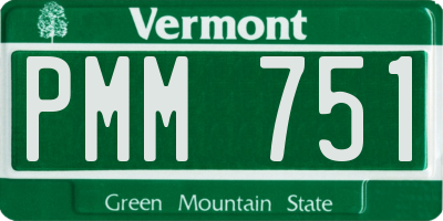 VT license plate PMM751
