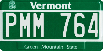 VT license plate PMM764