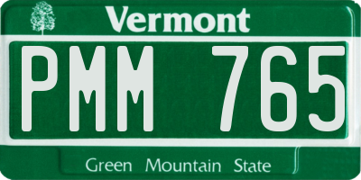 VT license plate PMM765