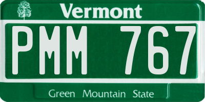 VT license plate PMM767